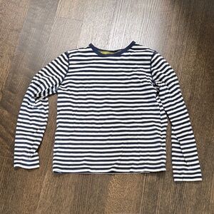 Boden Navy and White Striped Long Sleeve Tee
